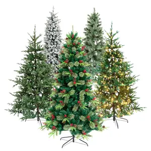 Wholesale Christmas Tree 4/5/6/7/8ft Pe/Pvc/Pvc+pe/Pet/Fiber Optic Indoor Outdoor Large Size Artificial Christmas Tree