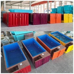 Piscina Prefabricada de Fibra de Vidrio para Exteriores, Personalizada, Pequeña, para Casa Familiar, con Marco de FRP de 20 pies, sobre el Suelo, en Contenedor de Envío - Product Image 4