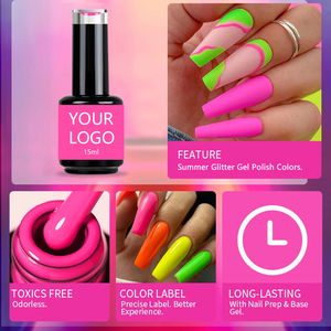 Style de mode couleurs vives d'été échantillon gratuit de vernis à ongles en Gel néon couleur riche à vendre - Product Image 5