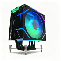 Ventilateur de refroidissement CPU 6HB-12B-9YLDG1 12V 6 caloducs 120mm PWM pour sockets Intel 1700 1851 AM4 avec dissipation thermique avancée
