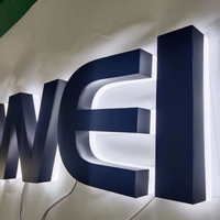 Lettres murales 3D en métal rétroéclairées par LED personnalisées pour la publicité, la décoration, les enseignes extérieures, les salons, les logos d'entreprise, les bureaux, les magasins