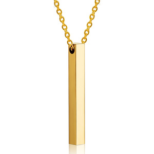 Collier pendentif géométrique minimaliste en acier inoxydable, 40 mm de long, pour femmes, à porter au quotidien, bijoux cadeau - Product Image 3