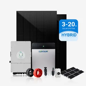 Lovsun Complete 10kw 12kw 15kw 20kw hybrid Solar hybrid System 3 phase Solar Power System For Farm solar panel system