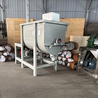 Mélangeur de compost humide et sec, engrais organique, mélangeur en U pour sciure de bois et colle, mélangeur horizontal à ruban double hélicoïdal, capacité 500 kg