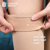Bas de contention médicaux à compression graduée, hauteur cuisse, à bout ouvert, pour femmes, personnalisables OEM