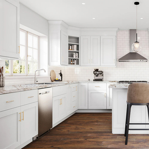 Goldtop Conception de disposition d'armoire de garde-manger de base de cuisine moderne sur pied pour les armoires de cuisine d'appartement - Product Image 6