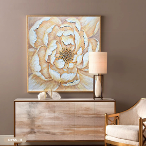 Pintura Decorativa de Hoja de Oro Hecha a Mano de Lujo, Fábrica en Vietnam, Fabricante de Arte Mural para Interiores OEM ODM, Modelo DV55-8 - Product Image 2