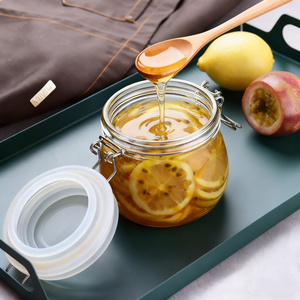 Frasco de Vidrio para Almacenamiento de Alimentos al por Mayor, Botella de Vidrio Sellada para Remojar Vino, Frasco de Vidrio para Almacenamiento de Dulces y Alimentos con Tapa de Clip para Productos <span class=keywords><strong>Ieka</strong></span> - Product Image 6