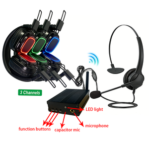 Latest Rental Over-ear Wireless LED Silent DISCO Headphones Camping Yoga Team PK Festivals Earphones And Transmitters - Product Image 4