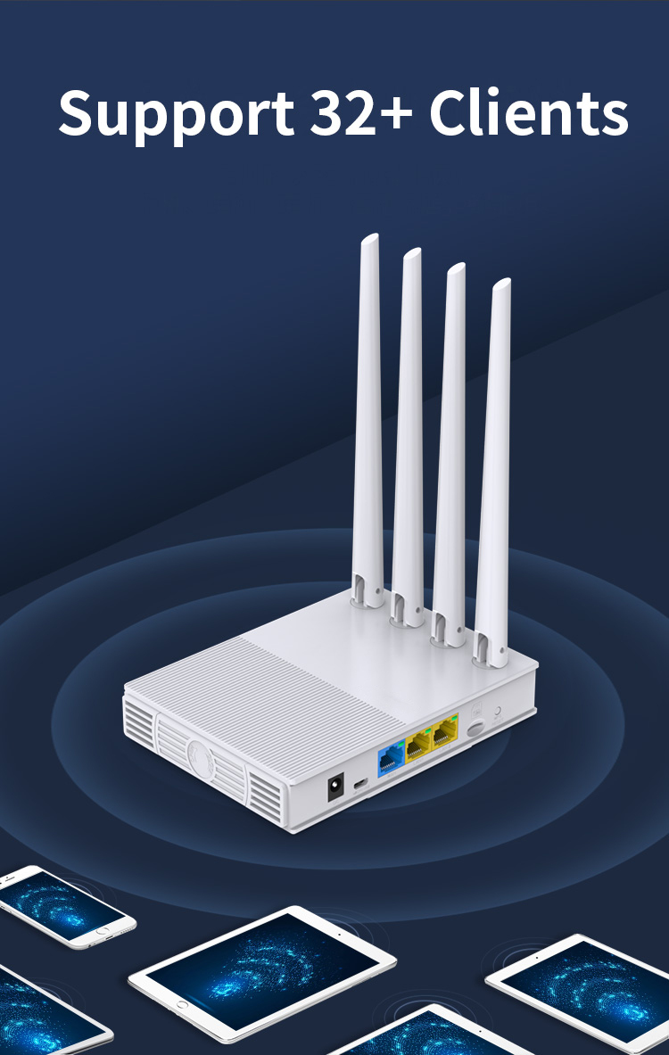 Customized dual Sim Card Slot router 3G 4G Lte Bus Ac 5 Port Wifi for Hotspot Home Router