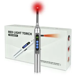 youlumi New Arrival handheld 660nm 850nm red light therapy flashlight cold sores lip red light therapy pen for nose