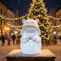 Lampe de sol en forme de bonhomme de neige à LED, décoration de jardin de Noël en plein air, lumière blanche chaude, ornement festif, ambiance festive, décorative