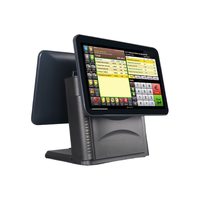 Hot Sale POS System Dual Touch Screen PC Windows Cash Register Supermarket Fruit Shop