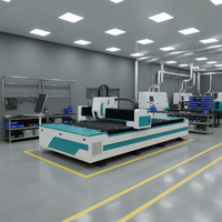 Macchina Industriale per Taglio Laser a Fibra con Raffreddamento ad Acqua CNC, Supporto File AI/DWG/BMP, Alta Velocità e Precisione