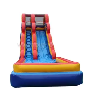 子供と大人のためのプール付きの商業大人用スライドと子供用スライド安いインフレータブルウォータースライド