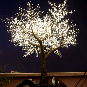 Arbre artificiel à fleurs de cerisier avec lumières LED pour hôtels, centres commerciaux, complexes hôteliers, mariages et décoration d'événements commerciaux - Product Image 1