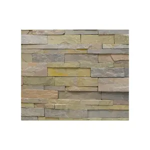 Işlenmiş taş sahte taş duvar panelleri dışında paketlenmiş yapay taş dış dekoratif duvar
