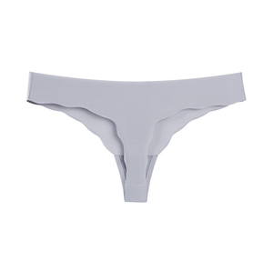 Culottes string sexy en satin de nylon sans couture avec bordure à motif vague pour <span class=keywords><strong>jeunes</strong></span> filles - Product Image 4