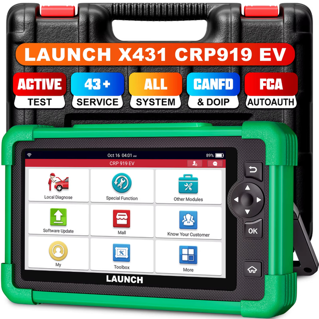 LAUNCH CRP919 EV Electric Vehicle Diagnostic Tool New Energy Detection Professional OBD Fault Analysis Garage Essential