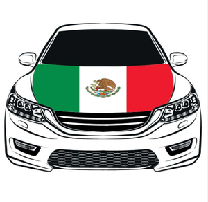 Housse de capot de <span class=keywords><strong>voiture</strong></span> personnalisée avec drapeau national du Mexique 120x150cm, couvre-moteur avant pour la Coupe du Monde de Football 2026, décoration de <span class=keywords><strong>voiture</strong></span> - Product Image 1