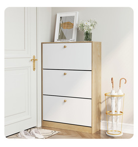 Living Room Furniture <b>Shoe</b> <b>Rack</b> Cabinet MDF Wooden Folding <b>Storage</b> KH-03 <b>Shoe</b> Cabinet KH-03 - Product Image 3