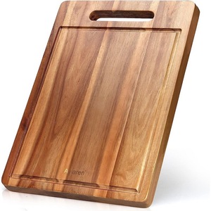 Acacia <b>Wood</b> Cutting Board Rectangle Antibacterial Mildew Resistant For Fruit Vegetable Meat Chopping <b>Blocks</b> - Product Image 2