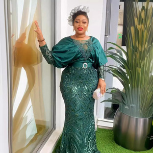 Abito da sera africano con paillettes intellettuale e paillettes europeo e americano per <span class=keywords><strong>donna</strong></span> Plus Size - Product Image 5