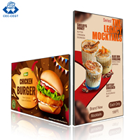 Panneau de menu numérique pour restaurant ZDHQ, affichage numérique intelligent LED, signalisation publicitaire pour usage commercial