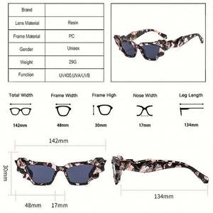 Gafas de Sol de Moda al por Mayor 2022, Gafas de Sol Retro Únicas para Mujer, Coloridas, con Forma de Ojo de Gato, en Colores Pastel - Product Image 4