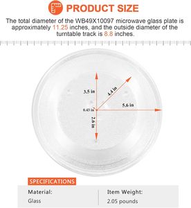 Plaque de verre de four à <span class=keywords><strong>micro</strong></span>-ondes de résistance à hautes températures électrique pour la partie essentielle de four à <span class=keywords><strong>micro</strong></span>-ondes d'usage domestique - Product Image 3