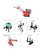 Cultivadores Tractor caminante agrícola Tiller Personalización Diesel Power Farm Mini Cultivador rotativo Weeding Power Tiller