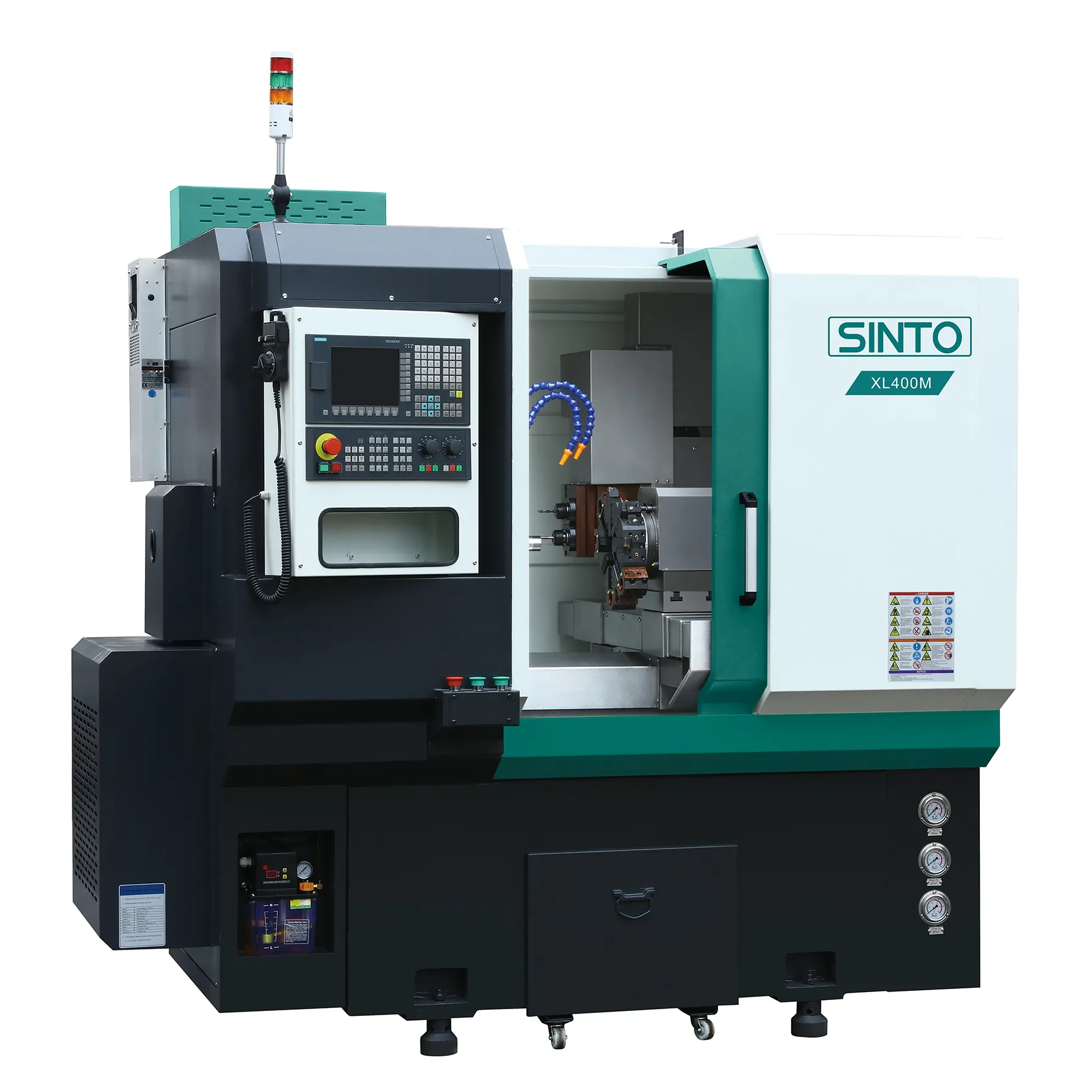 Torno SINTO CNC con livetoolings turnmill torno máquina XL400M con función de fresado