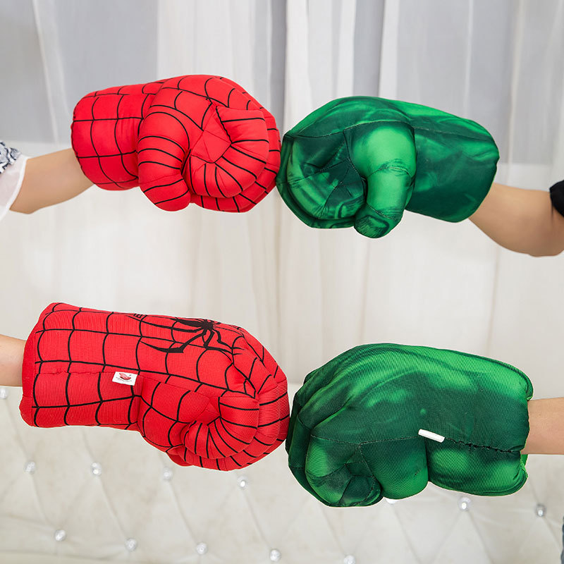 Guantoni Da Boxe Morbidi Per Bambini – Guanti Giocattolo A Forma Di Manoni Da Supereroe, Verdi, Con Cinghie Regolabili