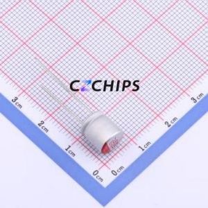 ตัวเก็บประจุแบบแข็ง HS1C277M0808PC แบบ Through Hole (THT), ขนาด D8xL8 มม. 270uF 20% 16V 8 มม. - Product Image 1