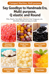 Machine électrique automatique multifonctionnelle pour la fabrication de boules solides, de perles de tapioca Boba, de boules de taro et de Tangyuan de riz glutineux pour Bub - Product Image 6