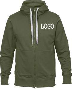 Servicio OEM de alta calidad 100% algodón polar pulóver sudaderas con capucha fuertemente con cremallera larga de gran tamaño Anti-retráctil de punto precio barato - Product Image 1