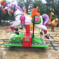 Vente en gros d'équipement de terrain de jeu extérieur parc d'attractions électrique chevaux volants heureux train de piste