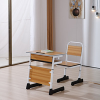 Chaises et tables d'école primaire de qualité supérieure, écologiques, confortables, durables, réglables en hauteur, ignifuges, en MDF, ensemble de bureau d'étude moderne