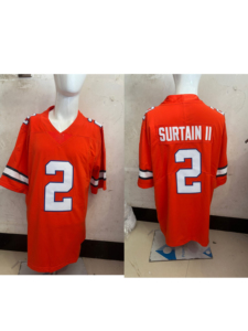 批发缝制美式足球球衣新赛季 #10 Nix #2 Surtainii丹佛野马刺绣球衣 - Product Image 5