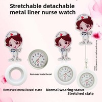 Nouvelles montres de poche en métal en alliage pour hommes et femmes d'usine pour les infirmières médecins enfant étudiant montre mousquetons promotionnels
