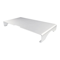 Soporte de aluminio plateado para monitor, plataforma metálica para pantalla de ordenador, organizador de almacenamiento de escritorio, estante para Apple iMac PC