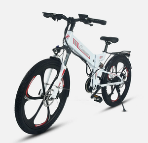 Nueva Bicicleta Eléctrica Plegable RANDRIDE de 17 Ah, Fibra de Carbono, 8 Velocidades, Pedales Ordinarios, 750 W, 26 Pulgadas, Color Blanco - Product Image 4