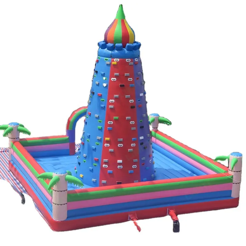 8x8m Hot selling Inflatable Climbing Wall For Kids and adults rock climbing wall inflatable