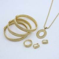 Ensemble de bijoux en laiton texturé motif filigrane tendance fleur évidée en plaqué or pour femmes vintage