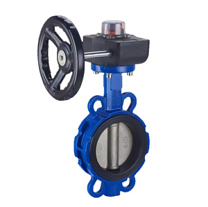 Engranaje helicoidal Interruptor de señal Tipo de oblea Válvula de mariposa de aleación de aluminio AL Válvulas de mariposa de gama alta 5K 10K PN10 PN16 - Product Image 1