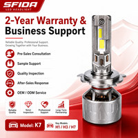 SFIDA K7 - Fabricante y Proveedor de Faros Delanteros LED H1 Súper Brillantes para Automóviles, Bombilla de 150 W, Aleación de Zinc, 15000 LM, Cuatro Tubos de Cobre