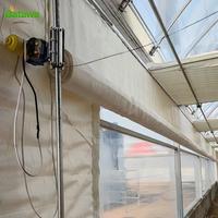Serre en verre intelligente à structure plastique pour jardin et ferme, avec ventilation, refroidissement, chauffage et véranda