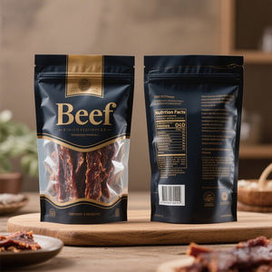 Gran Oferta personalizada, <span class=keywords><strong>bolsa</strong></span> de carne seca de grado alimenticio, palitos de carne seca, bolsas de plástico para embalaje de alimentos, bolsas de Mylar de 16x25 para carne seca - Product Image 4