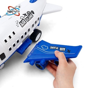 Samtoy – jouet multifonctionnel pour enfants, bricolage, course, Parking, stockage, roue libre, jouets moulés sous pression, Friction, Transport, <span class=keywords><strong>avion</strong></span>, jouet pour enfants - Product Image 4