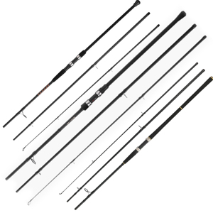 Canne à pêche en fibre de carbone pure 3/3,3/3,6 m en 3 sections pour la pêche en bateau, la pêche au bar et à la carpe en eau salée, 11 pieds 12 pieds - Vente en gros - Product Image 1